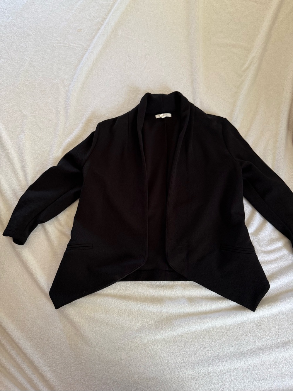 Maurices Black Open-Front Draped Blazer